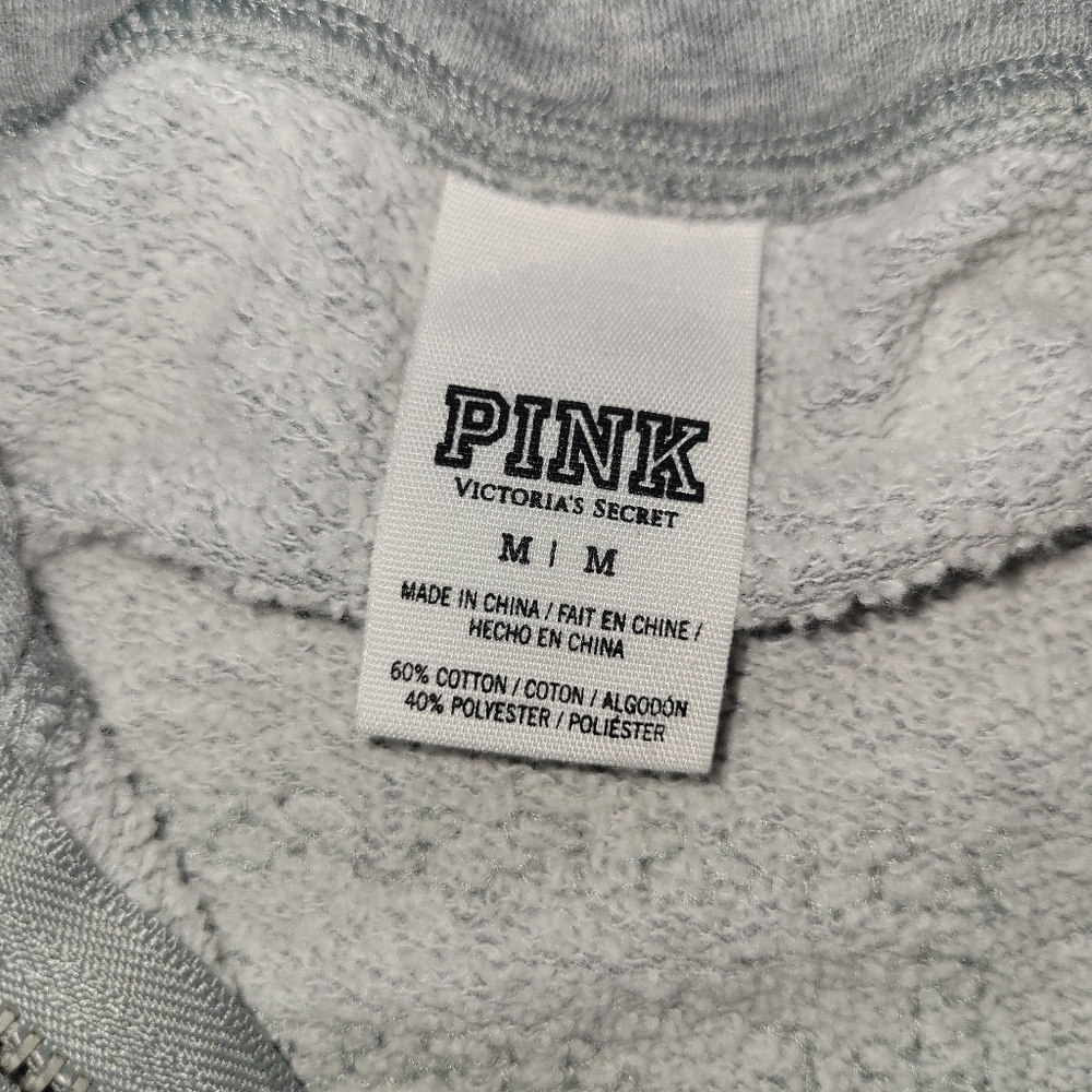 Pink VS Fashion show hoodie Y2K holo sequin hoodie vintage - Picture 5 of 8